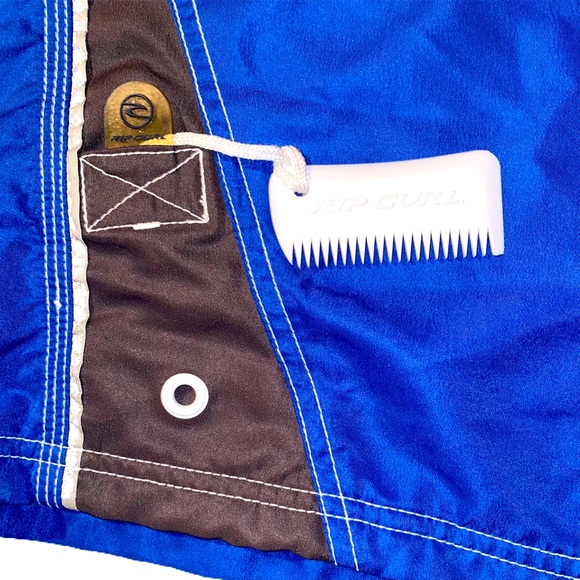 Mens Board Shorts Rip Curl Size 32 Blue and Silver - Picture 4 of 7